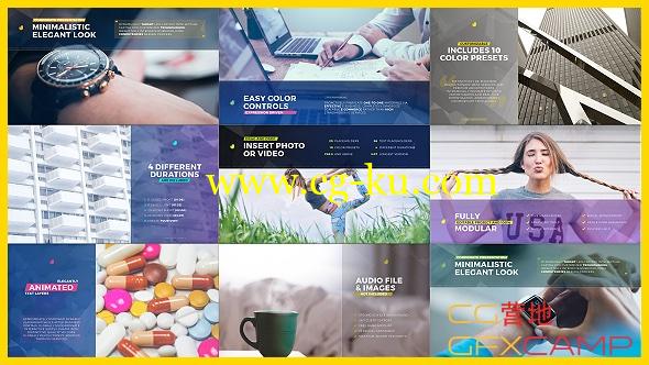 AE模板-公司商务活动总结包装图片展示 Universal Slides的图片1