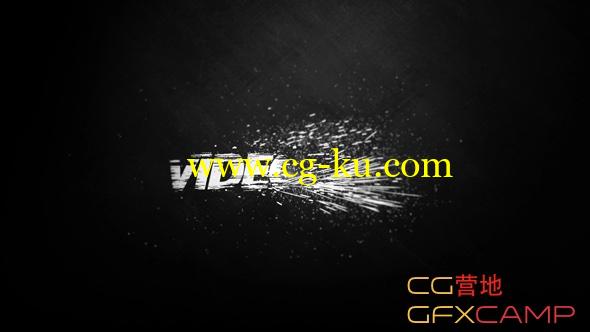 AE模板-速度感粒子冲击黑白Logo展示片头动画 Black And White Logo Reveal的图片1