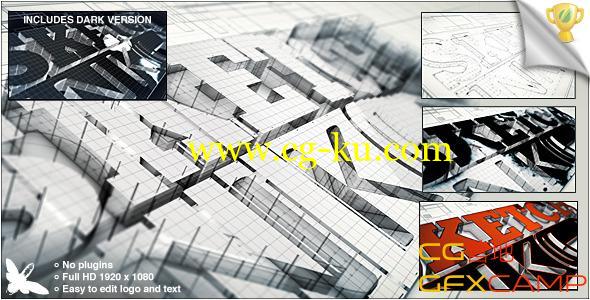 水墨描线3D Logo文字 VideoHive  Sketch And Ink Logo的图片2