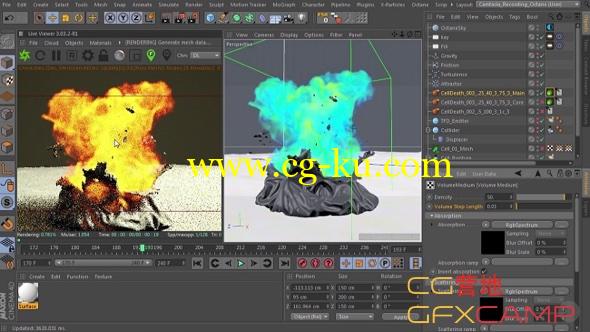 细胞死亡破碎流体模拟C4D教程 Pluralsight - Cellular Death Animation Using RealFlow and Cinema 4D的图片1