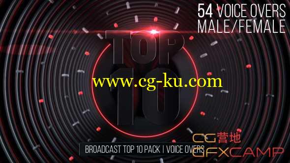 AE模板-排名字幕展示介绍文字标题包装 Broadcast Top 10 Pack Voice Overs的图片1