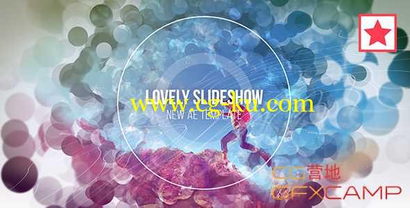 AE模板-梦幻粒子遮罩图片展示片头 Lovely Slideshow 4的图片1