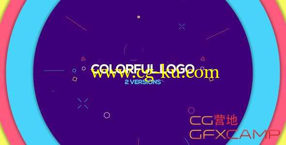 AE模板-彩色动态线条MG动画Logo展示 Colorful Logo的图片1