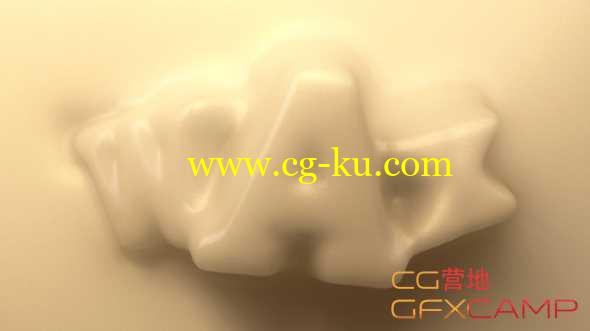 蜡状文字C4D教程 Cinema 4D – Creating a Wax Type using the Collision Deformer Tutorial的图片1