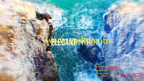 AE模板-图形折叠视差图片展示片头 Elegant Intro的图片1