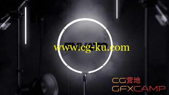 AE模板-摄影棚灯管悬挂Logo展示 Elegant Lightbulb Logo Reveal的图片1