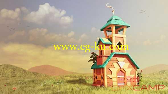 MAX卡通场景动画教程 Lynda - 3ds Max Stylized Environment for Animation的图片1