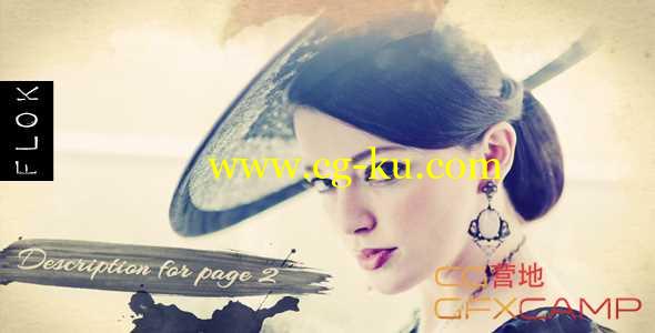 AE模板-水墨晕染散开图片展示片头 Ink Drops的图片1
