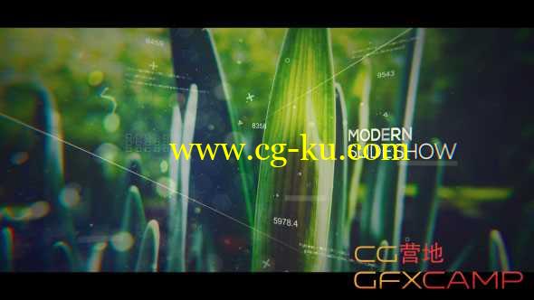 AE模板-现代感视差扭曲图片展示片头 Modern Slideshow的图片1