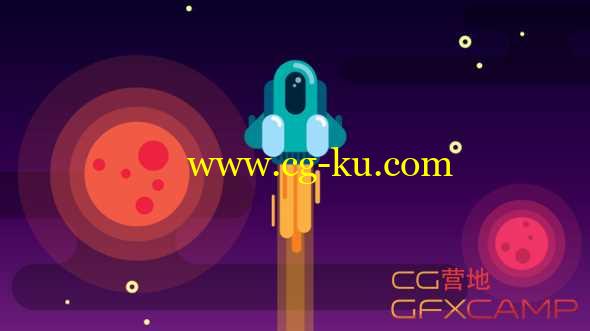 火箭升空MG动画AE教程 After Effects – Easy Rocket Animation Tutorial的图片1