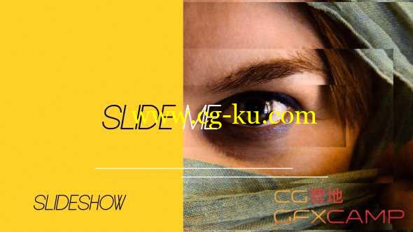 AE模板-图形分割滑动遮罩图片展示片头 Slide Me Dynamic Slideshow的图片1