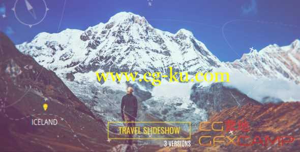 AE模板-旅游记录三维视差图片展示 Travel Parallax Slideshow的图片1