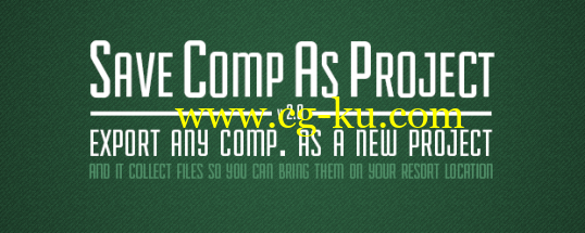 导出comp为aep工程脚本 Aescripts Save Comp As Project_v2的图片2