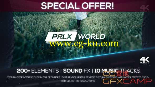 AE模板-三维图形视差图片展示制作工具包 Parallax World - Professional Parallax Slideshow Creator的图片1