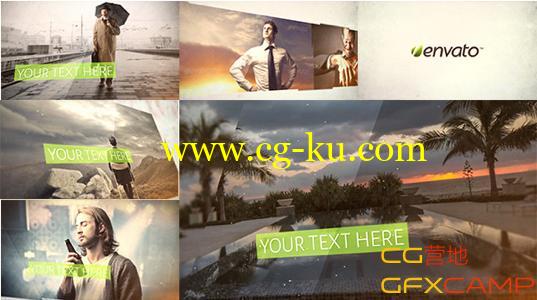 玻璃质感照片展示 VideoHive Glass slideshow的图片1
