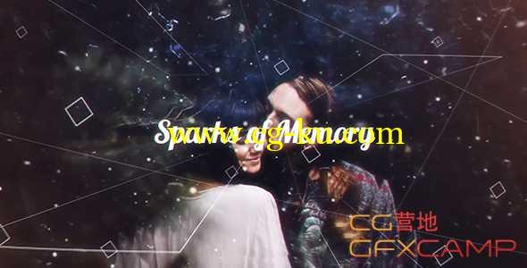 AE模板-粒子线条视差图片开场 Sparks of Memory的图片1