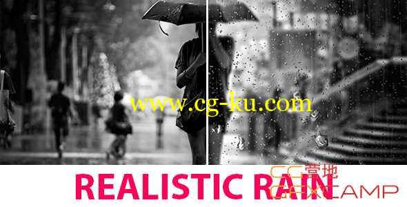 AE模板-真实下雨场景视频合成 Rain的图片1