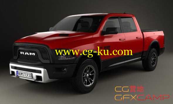 道奇汽车3D模型 Dodge Ram 1500 Rebel 2015 3D model﻿的图片1