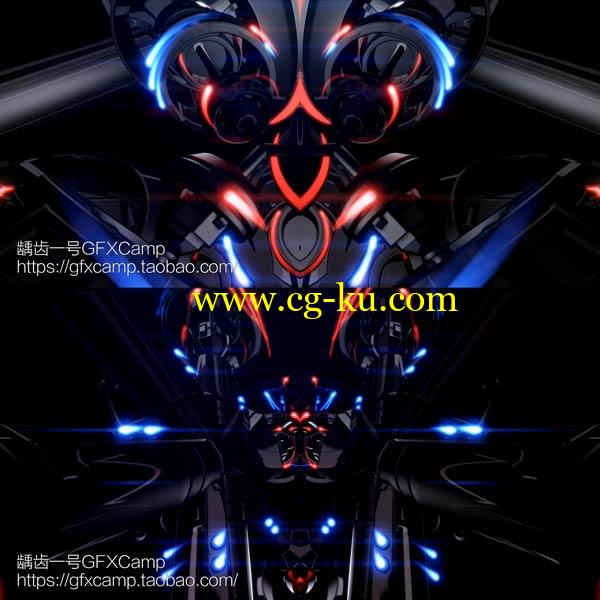 22组抽象分形对称光线机器VJ大屏幕LED高清视频素材的图片1