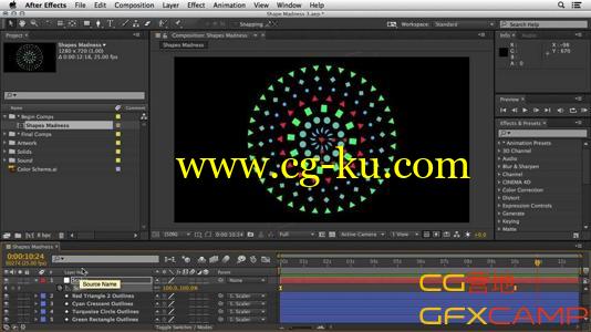 AE运动图形动画技巧 Lynda – Mograph Techniques: Shape Animation in After Effects的图片1