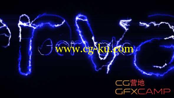AE模板-电流描边动画Logo展示 Electric Logo Opener的图片1