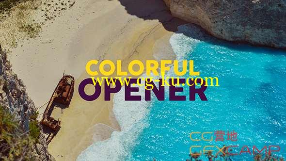 AE模板-彩色时尚文字标题图片开场 Colorful Opener的图片1