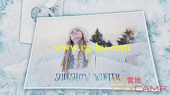 AE模板-冬天下雪相册照片展示 Slideshow Winter的图片1