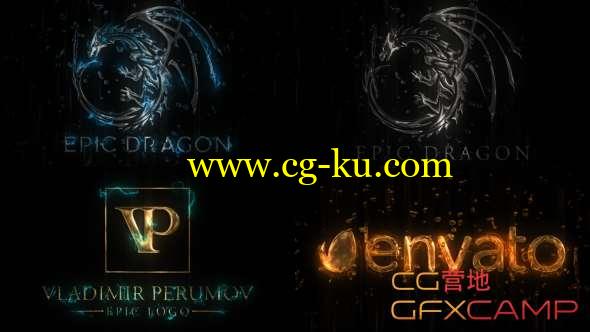 AE模板-下雨雨滴能量Logo动画 Epic Logo的图片1