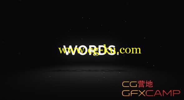 AE模板-发光文字标题节奏图片视频开场 Words - Media Opener的图片1