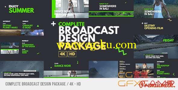 AE模板-青春时尚活力片头栏目包装 Complete Broadcast Design Package的图片1