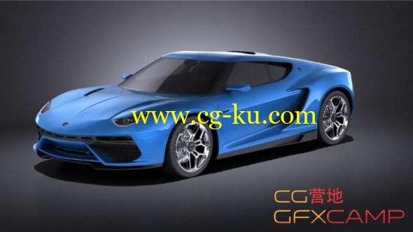兰博基尼概念跑车3D模型 Lamborghini Asterion LPI 910-4 Concept 2017 VRAY的图片1