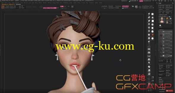 卡通角色头部Zbrush雕刻教程 Gumroad – Sculpting The Head的图片1