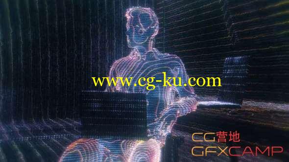 三维扫描全息投影C4D教程 Cinema 4D – Creating Ghost in the Shell Inspired HUD Effect Tutorial的图片1
