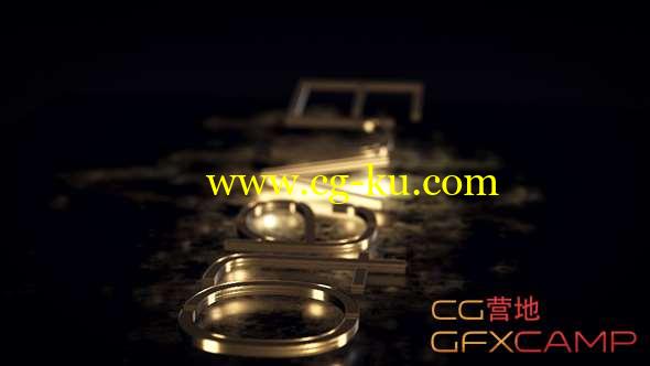 AE模板-金色三维Logo文字动画 Gold Logo的图片1