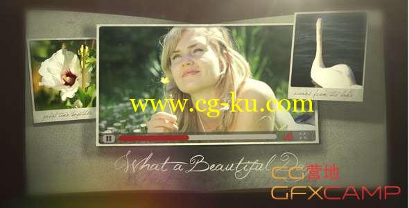 AE模板-翻书相册图片视频展示开场 Photo Pop Out Book的图片1