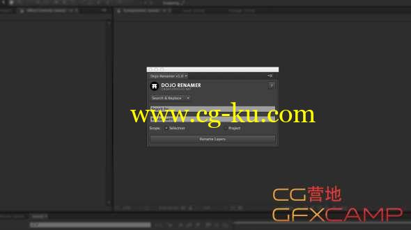 AE图层快速批量重命名脚本 CreativeDojo Dojo Renamer v1.2的图片1