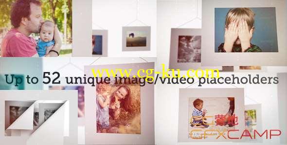 AE模板-拍立得悬挂相册照片展示 White Frames Slideshow的图片1