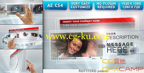 手指触控高科技信息面板 VideoHive Touch Screens的图片1