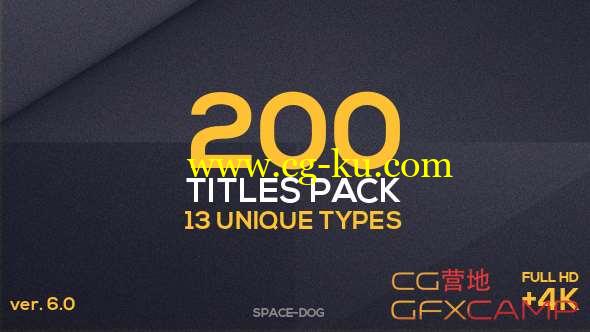 AE模板-200组文字标题动画 200 Titles Pack V6.3的图片1