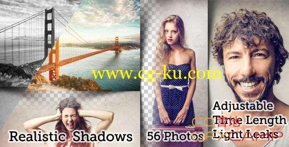 AE模板-动态分屏图片视频片头开场 Flexible Split Screen 56 Photo Slideshow的图片1
