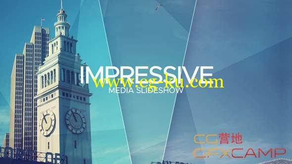 AE模板-切割滑动幻灯片开场 Impressive Media Slideshow的图片1
