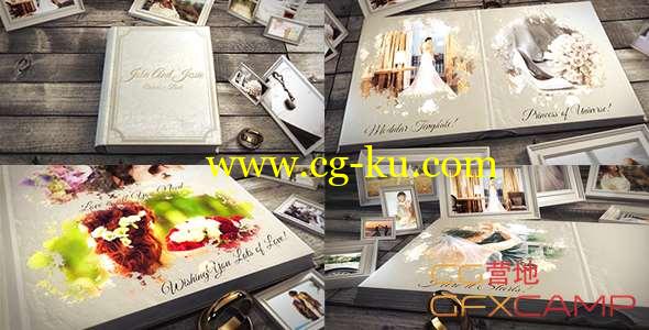 AE模板-婚礼记忆相册书本动画开场 Wedding Book的图片1