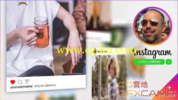 AE模板-图片相册社交展示 Instagram Promo 3D Gallery的图片1