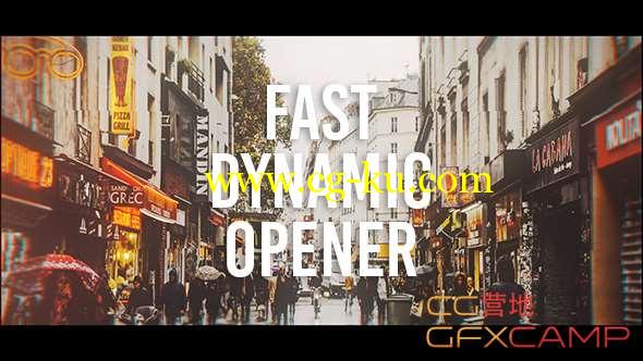 AE模板-动态切割文字标题片头动画 Fast Dynamic Opener的图片1