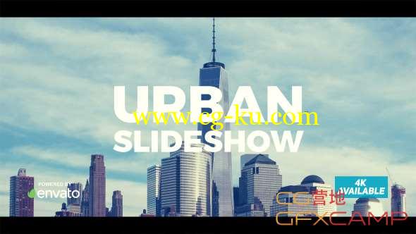 AE模板-节奏感文字标题动画开场 Dynamic Urban Slideshow的图片1