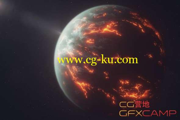 C4D制作毁灭星球教程 Cinema 4D - Realistic Planet Atmosphere using Octane Render Tutorial的图片1