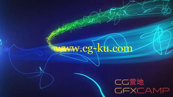 AE模板-彩条拖尾粒子Logo展示 Colorful Particle Logo Reveal的图片1