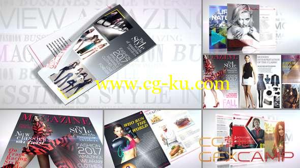 AE模板-时尚杂志宣传片翻页动画 Magazine Promo的图片1