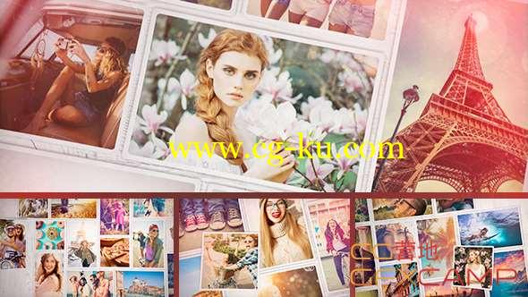 AE模板-小清新照片墙回忆图片展示 Photo Slideshow的图片1