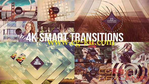 AE模板-55组图形切换转场动画 4K Smart Transitions的图片1